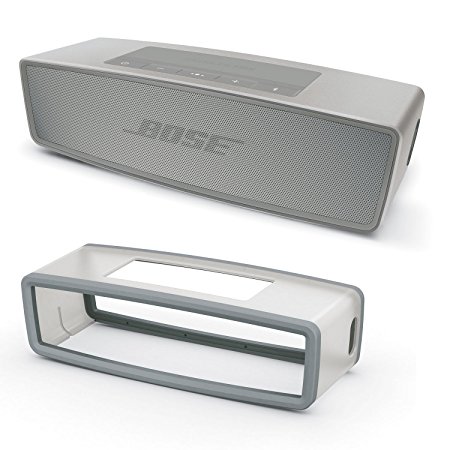 Bose SoundLink Mini II Pearl Bundle Bluetooth Speaker with Gray Soft Cover