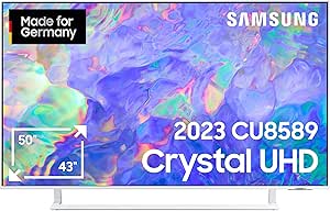 Samsung Crystal UHD CU8589 50 Zoll Fernseher (GU50CU8589UXZG, Deutsches Modell), Dynamic Crystal Color, AirSlim Design, Crystal Prozessor 4K, Smart TV [2023]