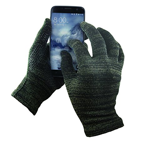 GliderGlove Copper Infused Touch Screen Gloves - Entire Surface Works on iPhones, Androids, Ipads, & Tablets - Anti Slip Palm for Driving & Phone Grip - Maintain Dexterity While Staying Warm