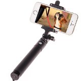 The Memory Journalists Best Selfie Stick Bluetooth Remote Shutter Extendable Pole Monopod for iphone 6 Plus 6 5s 5c 5 Android Take a Selfie Photo and Video Photo Booth with Selfie Sticks
