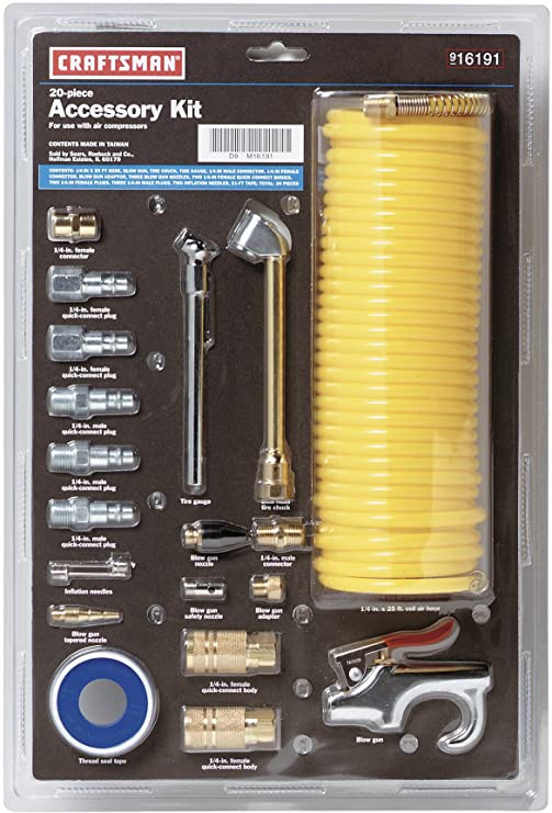 Craftsman 9-16191 Compressor Accessory Kit, 20-Piece