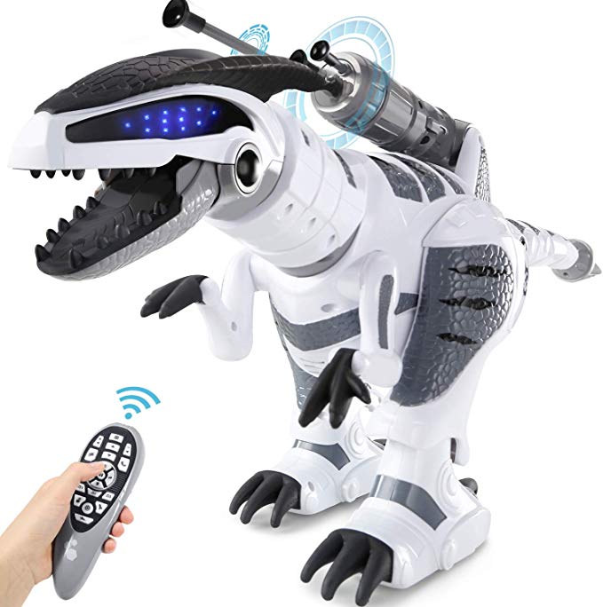 SGILE Robot Toy ,RC Robot Interactive Intelligent Walk Sing Dance Programmable Robot Gift for Kids (Dinosaur)