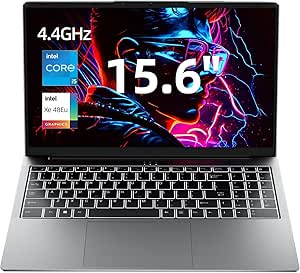 jumper Laptop, 12th i5-12450H Gaming Laptop (4.4GHz), 16GB DDR4 512GB NVME SSD Expandable 4TB, 15.6 Inch Laptops with FHD IPS Screen, 62.7Wh Battery, BT5.1, USB3.2, 4 Stereo Speakers, HDMI, WiFi-6.