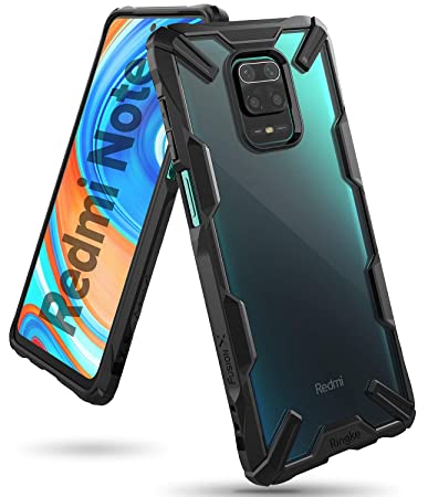 Ringke Fusion-X Military Drop Tested Transparent Hard PC Back TPU Bumper Impact Resistant Protection Back Cover Case for Xiaomi Redmi Note 9 Pro/Note 9 Pro Max/Poco M2 Pro (Black)