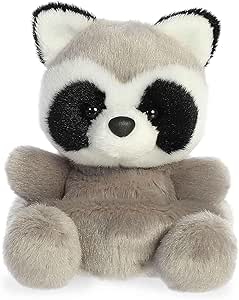 Aurora® Adorable Palm Pals™ Rascal Raccoon™ Stuffed Animal - Pocket-Sized Play - Collectable Fun - Gray 5 Inches