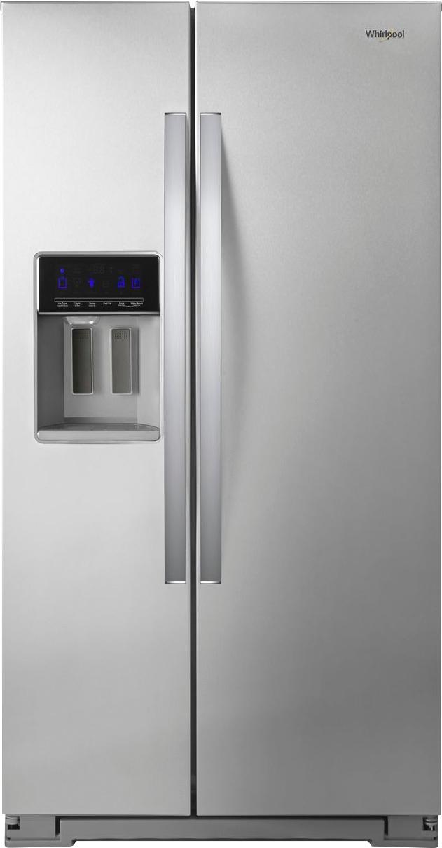 Whirlpool - 20.6 Cu. Ft. Side-by-Side Counter-Depth Refrigerator - Stainless steel