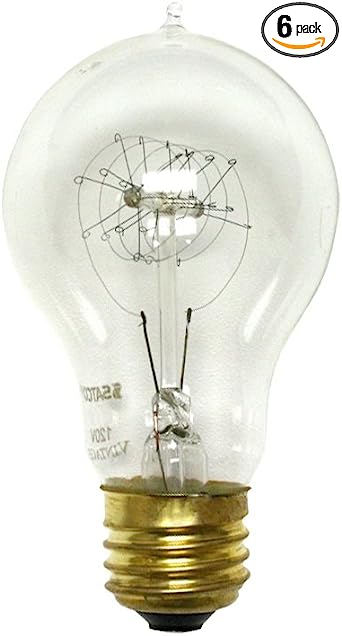 Satco S2412 40W 120V Quad Loop Filament Vintage Style Incandescent Bulb - 6 Pack