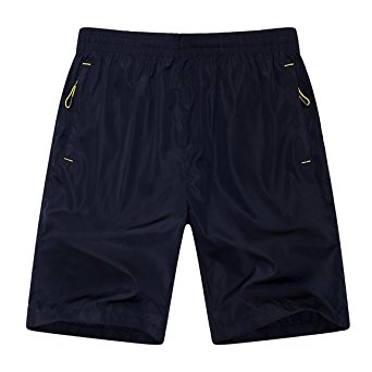 Men's Quick Dry Shorts Zipper Pockets