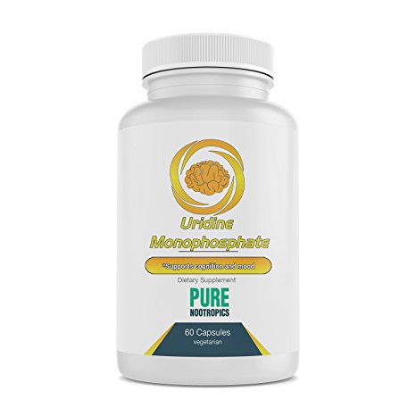 Uridine Monophosphate 250mg – Improve Memory, Mood, & Boost Mental Capacity – Increased Synapse Formation and CDP-Choline Levels – Anti-Inflammation – 60 vegetarian capsules – Pure Nootropics