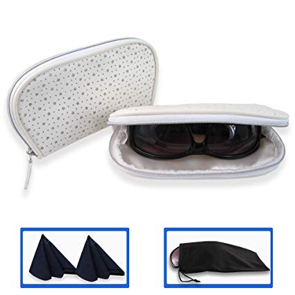 Soft Eyeglass case medium and Large soft Sunglasses case for Women | Slip in Pouches, Squeeze Top Cases, soft readers case