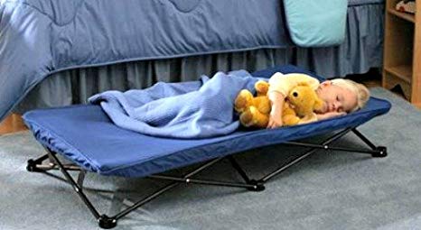 Kids, Child Size, Toddler, Portable, Travel Sleeping Cot (Blue)