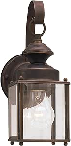 Sea Gull Lighting Generation 8456-71 Traditional One Light Outdoor Wall Lantern from Seagull-Jamestowne Collection Dark Finish, 7.00 inches, Antique Bronze