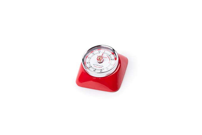 Fox Run 4271 Magnetic Square Retro Timer, Red