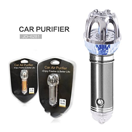 BRIGHTINWD Car Air Purifier Car Air Ionizer For Automobile, RV, Office, Etc (Gray)