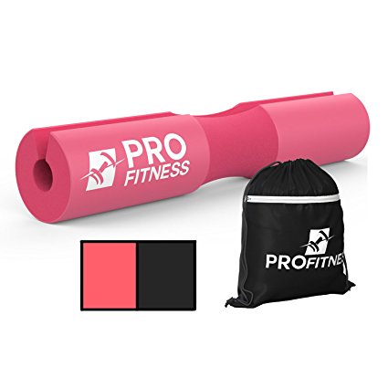 ProFitness Barbell Pad Squat Pad- Shoulder Support for Squats, Lunges & Hip Thrusts - For Olympic or Standard Bars