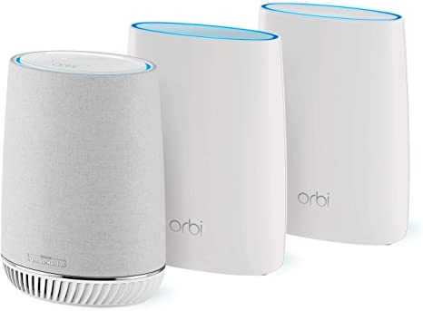 Orbi Mesh WiFi System with Satellite and Orbi Voice Smart Speaker by NETGEAR