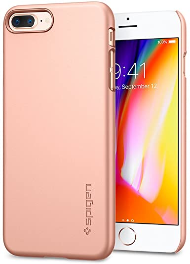 Spigen Thin Fit (2nd Generation) Designed for Apple iPhone 8 Plus Case (2017) / Designed for iPhone 7 Plus (2016) - Blush Gold