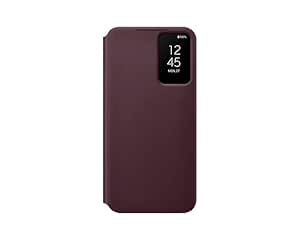 Samsung Polycarbonate Original Galaxy S22 Plus 5G Smart Clear View Cover for Phone, Burgundy