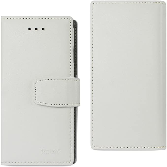 Reiko - iPhone X/iPhone Xs Genuine Leather Wallet Case with RFID Card Protection - Ivory