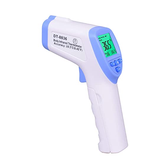 Non-Contact Digital Infrared Forehead Thermometer with 3 in 1 Digital Medical Infrared Thermometer for Baby, Adults and Surface of Objects
