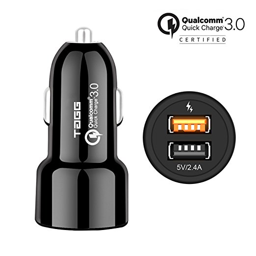 Tagg® Power Bolt Qualcomm Certified Quick Charge 3.0 Smart Dual Usb Car Charger