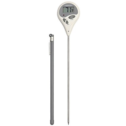 MeasuPro Digital Instant Read Stem Thermometer with Temperature Alarm and Large LCD Display