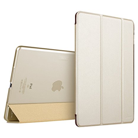 iPad Mini 4 Case, iPad Mini 4 Smart Cover, ESR PU Leather Stand Case with Auto Sleep/Wake Function and Translucent Back for Apple iPad Mini 4 (2015 Release)_Champagne Gold