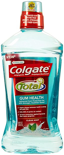 Colgate Total Gum Health Mouthwash- Clean Mint - 33.8 oz