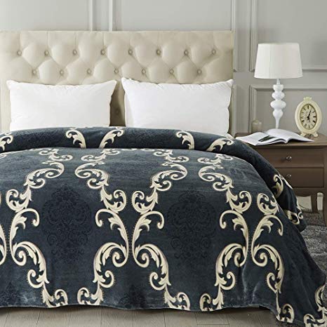 Jml Luxury Flannel Fleece Blanket - Printed Warm Fuzzy Ultra Plush Lightweight Couch Bed Blanket All Season Queen Size