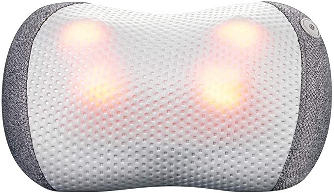Breo Back Neck Massager with Heat, Shiatsu Deep Kneading Massage Pillow for Pain Relief on Shoulders, Lower Back, Legs - Destress Gifts for Women/Men/Mom/Dad - iBack2