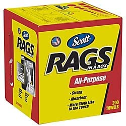 Scott 75260 Rags In A Box, Pop-Up Box, 10 X 12, White, 200/Box