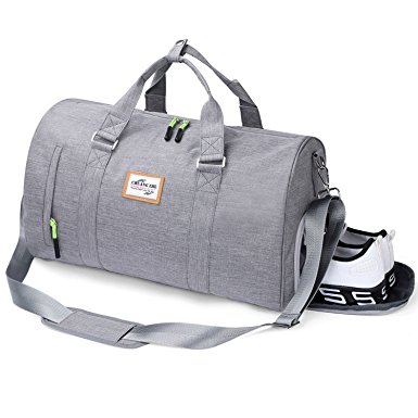 Rocoke Travel Duffel Bag Large Luggage Sports Gym Portable Weekend Bag with Shoe bag