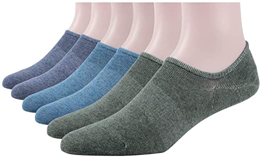 US 6-13 Men's No Show Liner Socks 6 PACK - Low Cut Ankle Non-Slip Super Comfy Cotton Casual