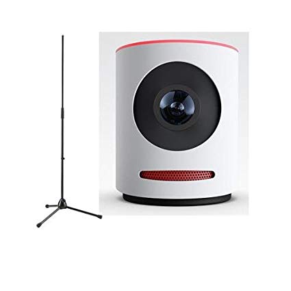 Mevo Live Event Camera by Livestream, White - With K&M 20170-500-55 Microphone Stand
