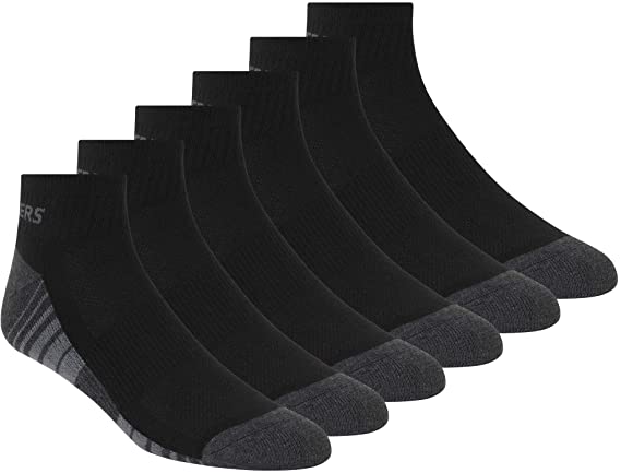 Skechers mens 6 Pack Quarter Crew Socks