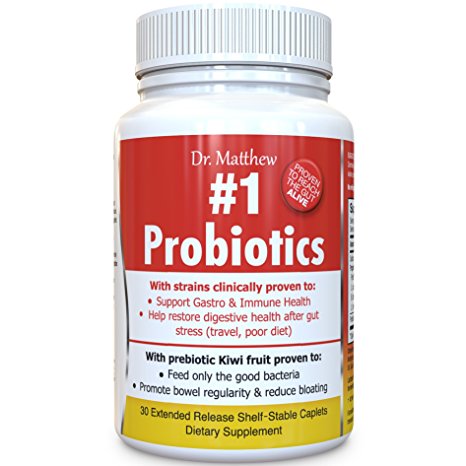 Best Probiotic for Women & Men. Digestive Support, Immune System Booster. With Lactobacillus Ramnonsus & L. Plantarum. 15 Strains, 15 Billion CFU. IBS, Gas and Bloating Relief, Gluten Free, Vegetarian