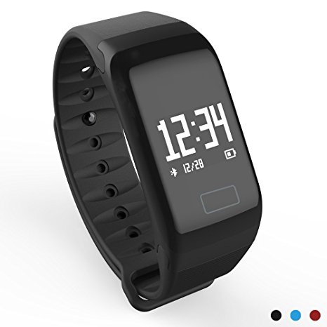 Fitness Tracker, TIISON Smart Bracele Smart Watch Waterproof Pedometer Activity Tracker with Heart Rate Monitor, Blood Pressure Blood Oxygen Monitor Bluetooth 4.0 for IOS Android