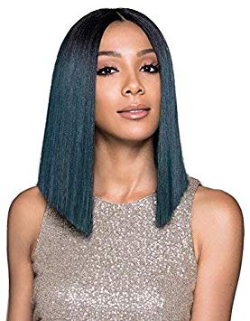 BOBBI BOSS SWISS LACE LACE FRONT PREMIUM SYNTHETIC SILKY YAKY WIG-MLF216 YARA SLEEK (#1B)