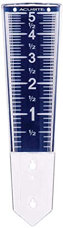 AcuRite 5-Inch Capacity Easy-Read Magnifying Rain Gauge (New Version)