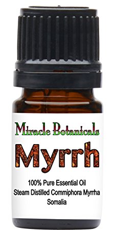 Miracle Botanicals Myrrh Essential Oil - 100% Pure Commiphora Myrrha - 10ml, or 30ml Sizes - Therapeutic Grade - 5ml