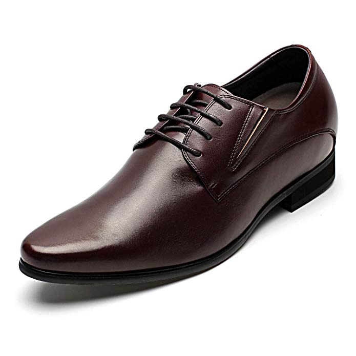 CHAMARIPA Men's Oxford Leather Height Increasing Elevator Shoes 3.15'' Taller H62D11K011D