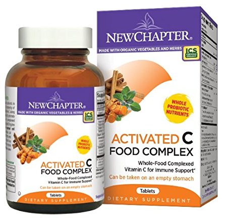 New Chapter Activated C Food Complex, Vitamin C with Organic Non-GMO Ingredients - 180 ct