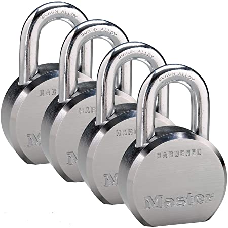 Master Lock - (4) High Security Pro Series Keyed Alike Padlocks 6230NKA-4 w/ BumpStop Technology