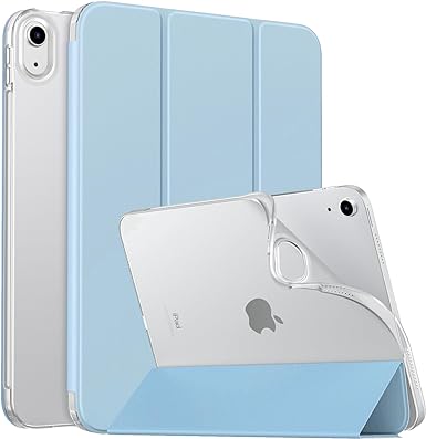 MoKo Case for iPad 10th Generation Case 2022, iPad 10.9 Case with Soft TPU Translucent Frosted Back Cover, Slim Shell Stand Protective Case with Auto Wake/Sleep, Support Touch ID, Sky Blue