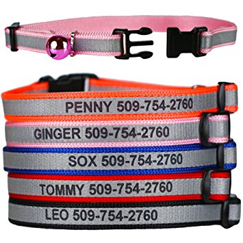 Personalized Reflective Cat Collars