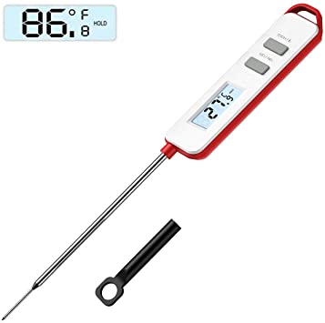 FANSIR Meat Thermometer, Digital Cooking Thermometer with 4.3'' Long Probe Instant Read Cooking Food Thermometer Probe for Food, BBQ, Water, Sugar, Milk, Yogurt, Turkey, Grill, Wine