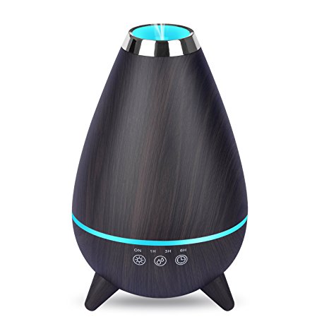 [Touch Sensitive] 400ml Aromatherapy Essential Oil Diffuser OliveTech Ultrasonic Aroma Diffuser with Large Capacity 7 Changing Colors and Auto Shut-off for Home Office Baby Bedroom Spa Yoga