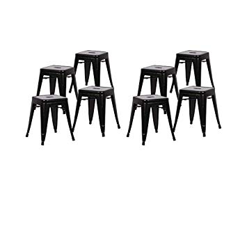 Poly and Bark Trattoria 18" Stool in Black (Set of 8)
