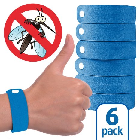OUTXPRO 6 Pack Mosquito Repellent Bracelet - Micorfiber No Plastic No Deet Adjustable Waterproof Wristband For Kids, Men and Women Repells Mosquitoes, Flies, Bed Bugs and More