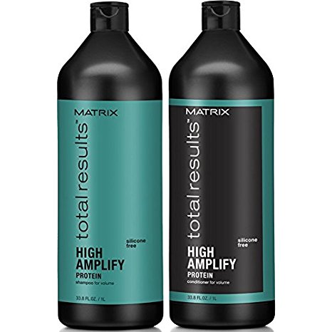 Matrix Total Results High Amplify Volume Shampoo and Conditioner, 1 Liter each